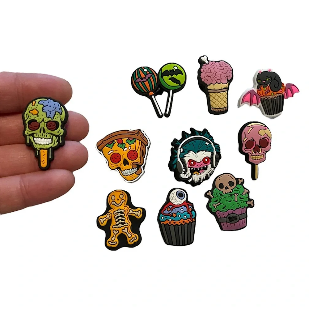 Halloween Snack food themed croc/shoe charm 10 piece bundle NEW horror goth